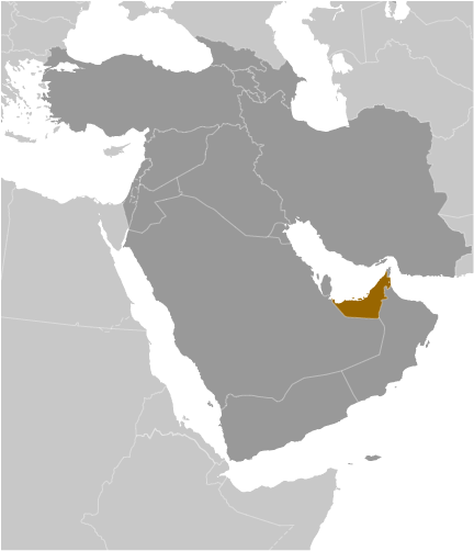 Map of United Arab Emirates