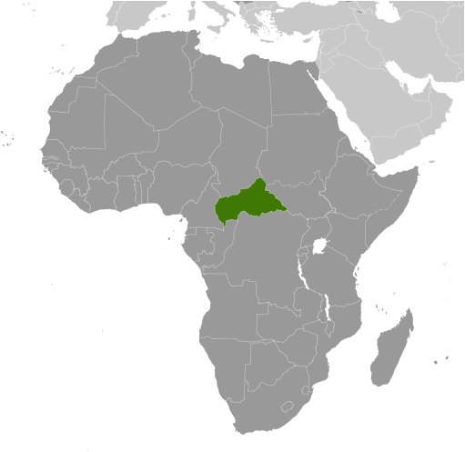 Map of Central African Republic